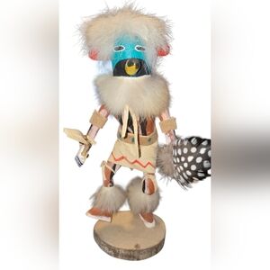 Rare Native American Wren Kachina Hand Sculpted 8 Inch